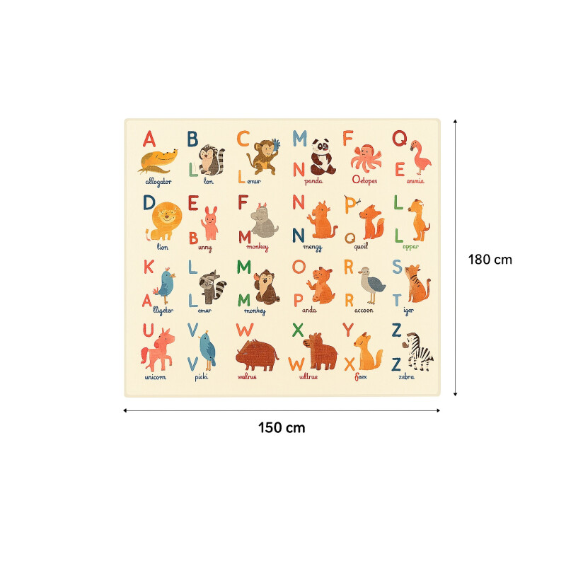 Alfombra Antigolpes Infantil Reversible 180x150 Bebes-niños Blanco