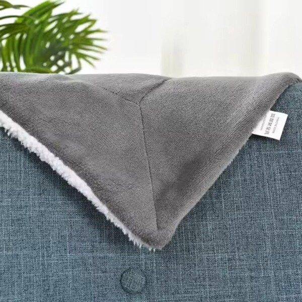 Frazada Manta Polar Con Corderito Acolchado 1 Plazas 200x150 Variante Color Gris