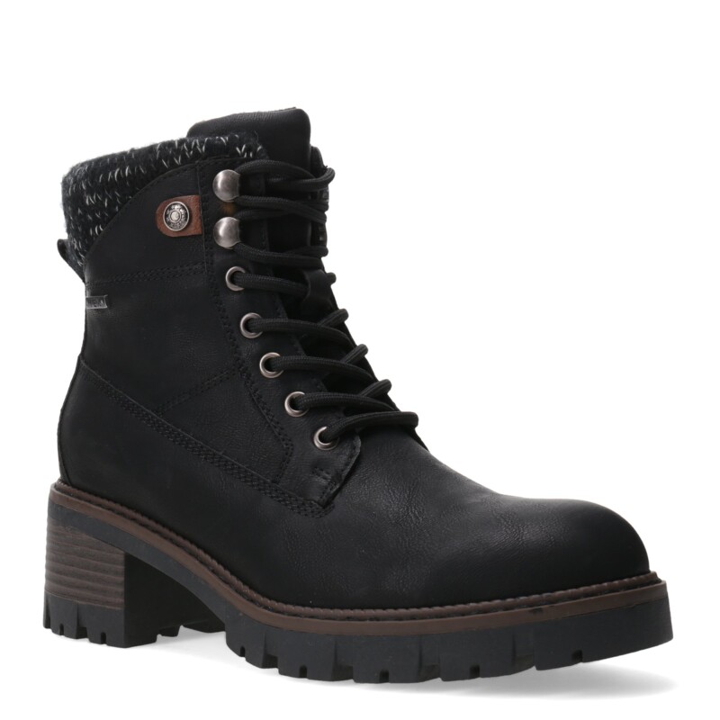 Botas de Mujer Miss Carol LAURION acordonada con Taco Negro