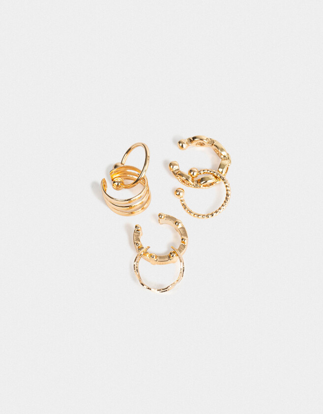 Bijou Cuff De metal Set De Earcuff De Metal - Dorado