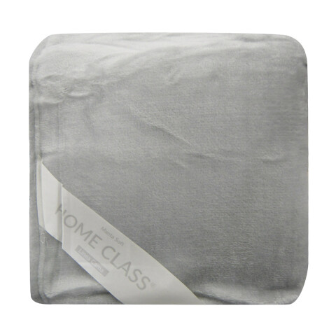 Frazada Flannel 2 Plazas Home Class 200 x 240 cm GRIS