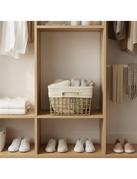 CESTO FORRADO C/TELA SEAGRASS 25X25XH20CM NATURAL CESTO FORRADO C/TELA SEAGRASS 25X25XH20CM NATURAL