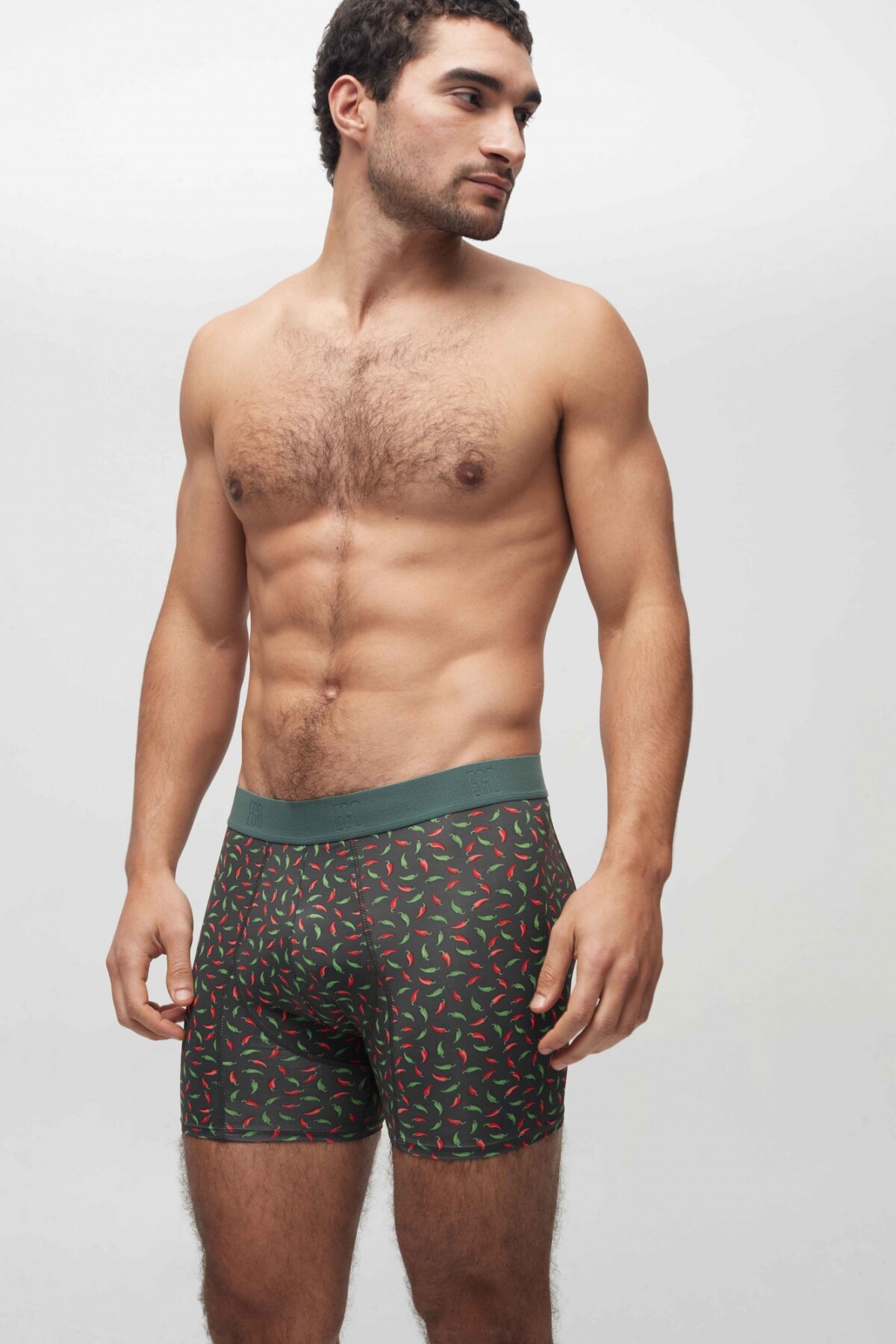 Bóxer Seda Fria Peppers Verde