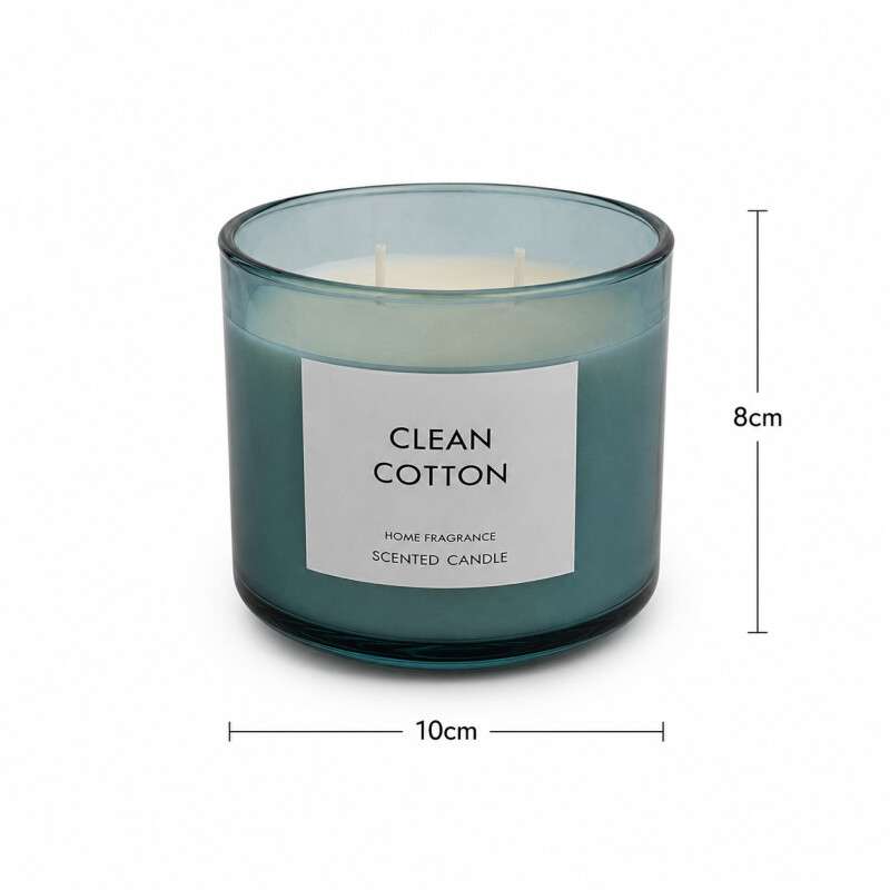 Vela Aromatica con Frasco de Vidrio - Cotton Vela Aromatica con Frasco de Vidrio - Cotton