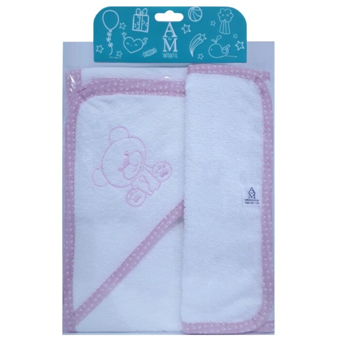 A&M TOALLA + TOALLITA P/BEBE NENA 90441 única