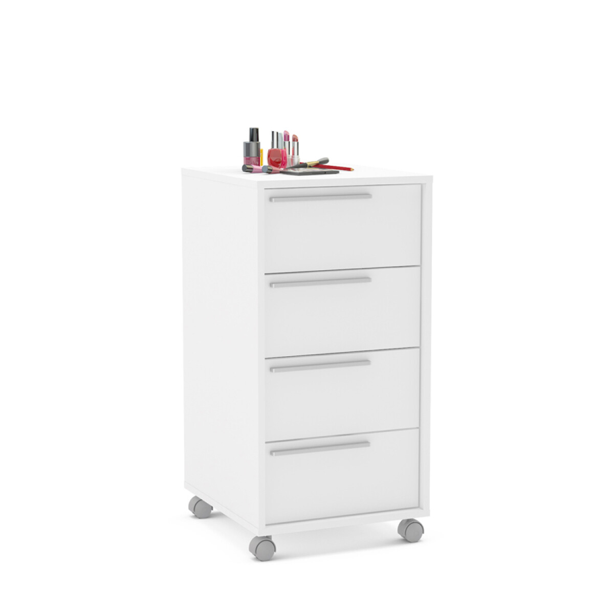 Cajonera Maia 488 4 Cajones Con Ruedas De Mdp Ub - BLANCO 