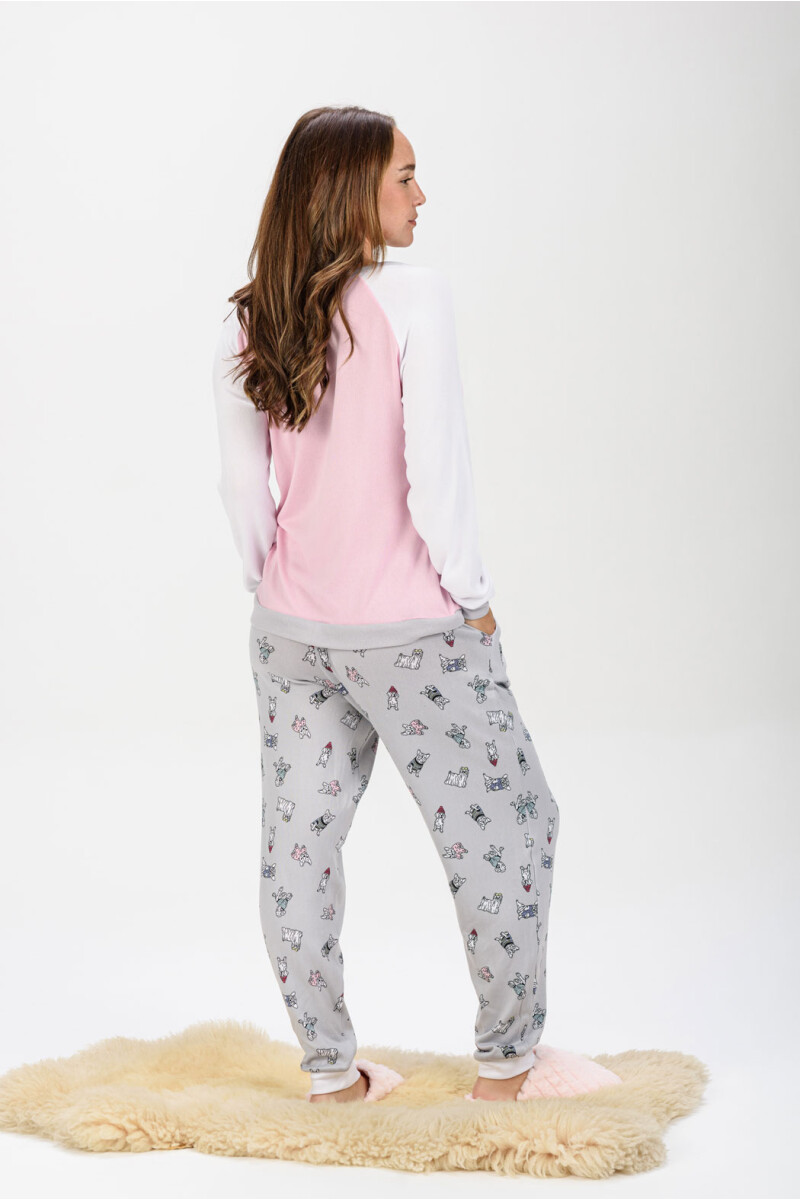 PIJAMA COMBINADO ROSADO