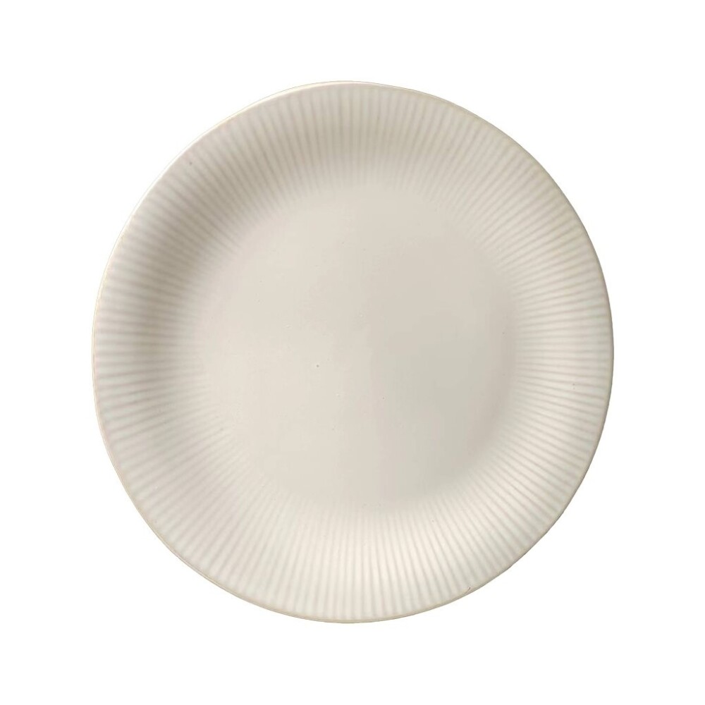Plato De Mesa D27Cm-Rayitas Natural PLATO DE MESA D27CM RAYITAS NATURAL