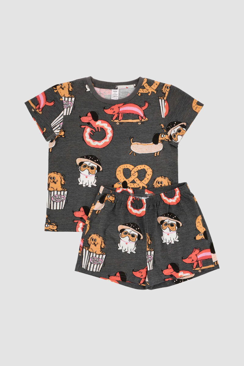 Pijama salchichas - Gris 