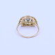 Anillo oro 18k antiguo con brillante y diamantes. Anillo oro 18k antiguo con brillante y diamantes.