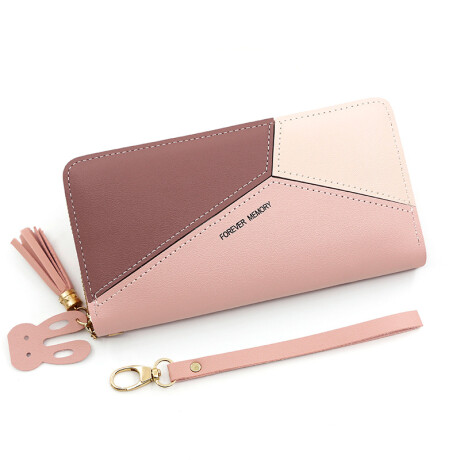 Billetera de dama tres colores Rosa