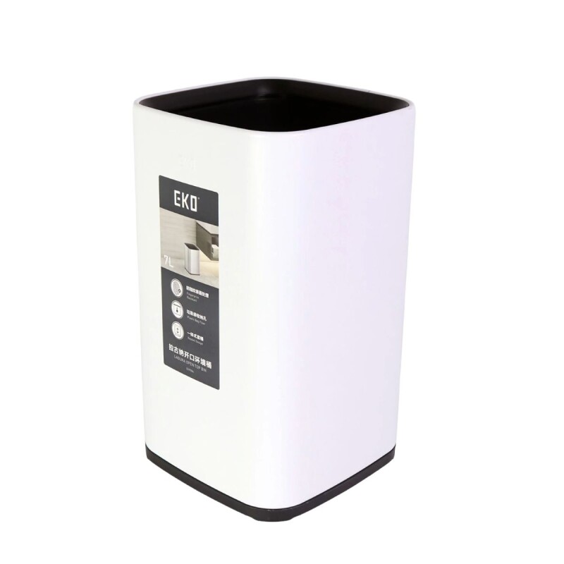 BASURERO INOX BLANCO 7L 18X18X30.5CM Unica