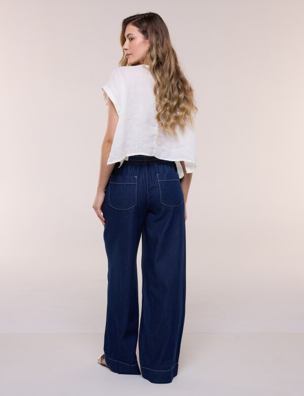 Jean Pull On Wide Leg JEAN OSCURO