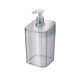 Set Dispensador de jabón 350 ml + Porta jabón TRANSPARENTE