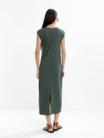 Vestido Midi Liso caqui