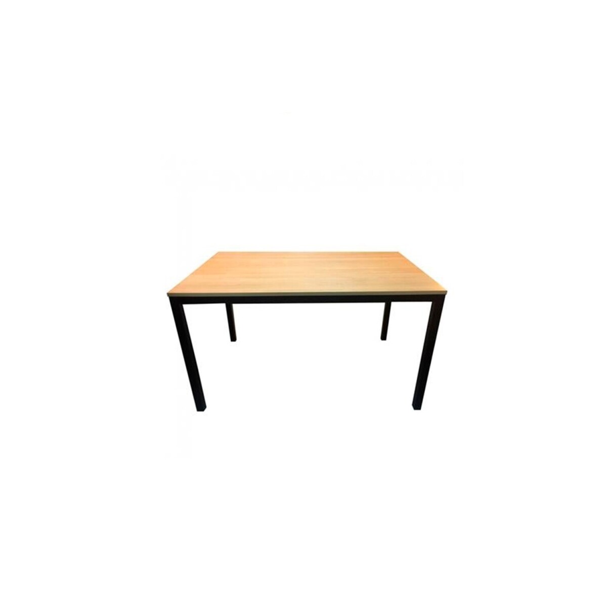 Mesa de comedor madera y hierro 120x80 - Marrón claro,Negro 
