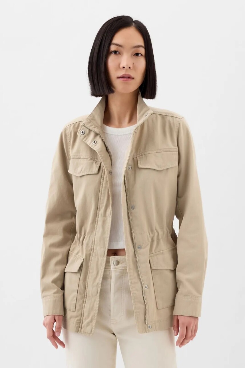 Campera Utility Mujer Sand Khaki
