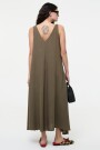 VESTIDO SUELTO Verde Militar