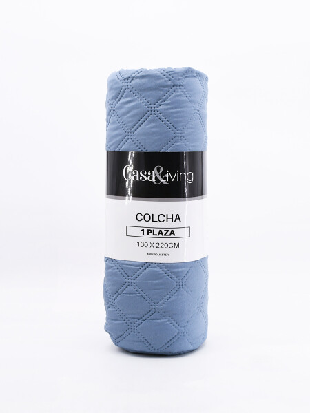 COLCHA 1PLAZA AZUL