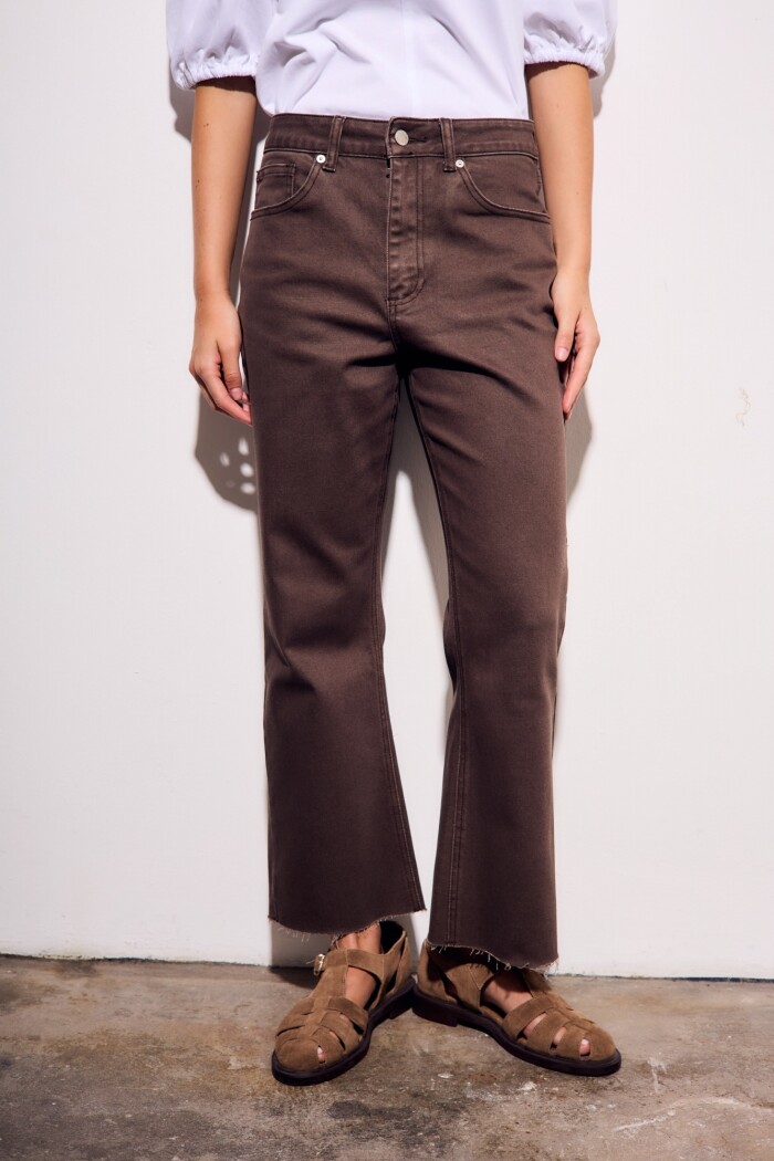 Jean Flare Marron Marron