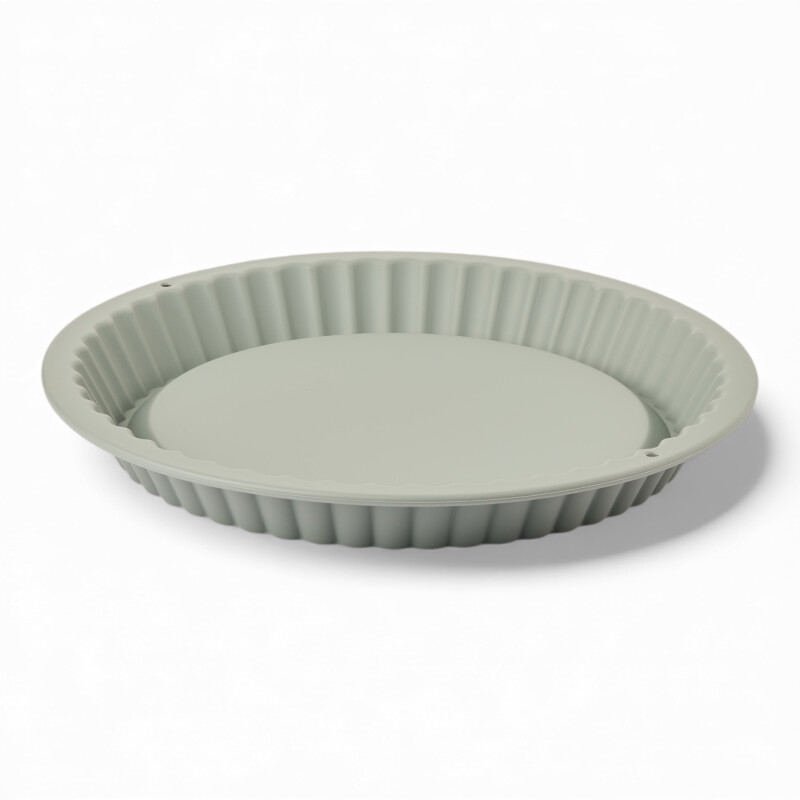 Bandeja Molde Redondo de Silicona 26.5×3.2cm Gris