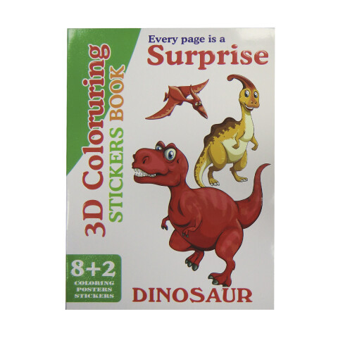 Libro para Colorear con Pegotines 26 x 19 cm Dinosaurio