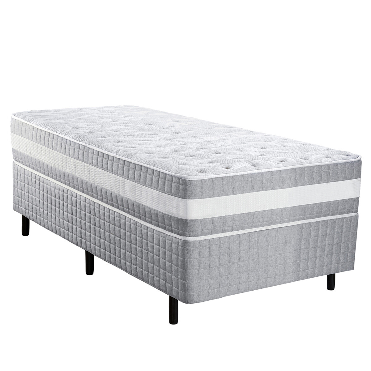 SOMMIER UNA PLAZA 88CM BASE CAMA COLCHÓN ORTOPEDICO 30CM 