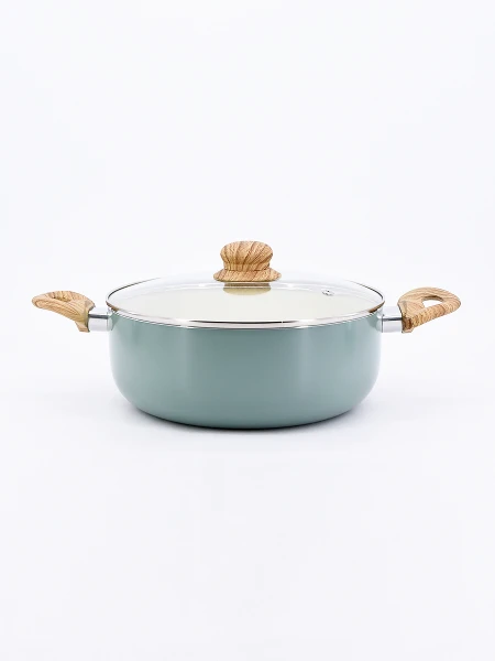 OLLA VERDE CON TAPA VERDE MUSGO