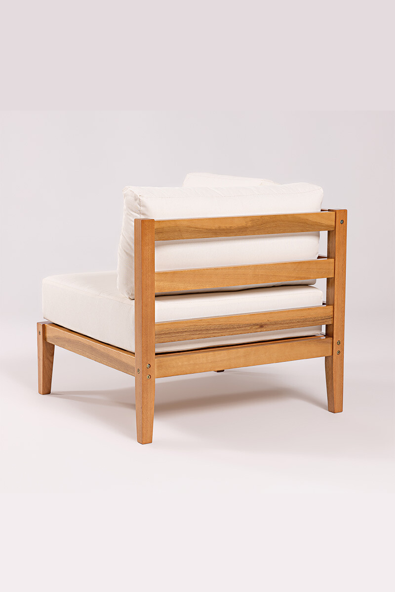 CANNES ESQUINA ESQUINA CANNES RIPADA ACQUABLOCK CRUDO 74x74x66CM JATOBA