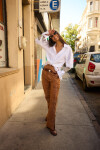 Leather jeans óxido Dorado