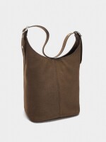 Bolso De Hombro Efecto Piel marron