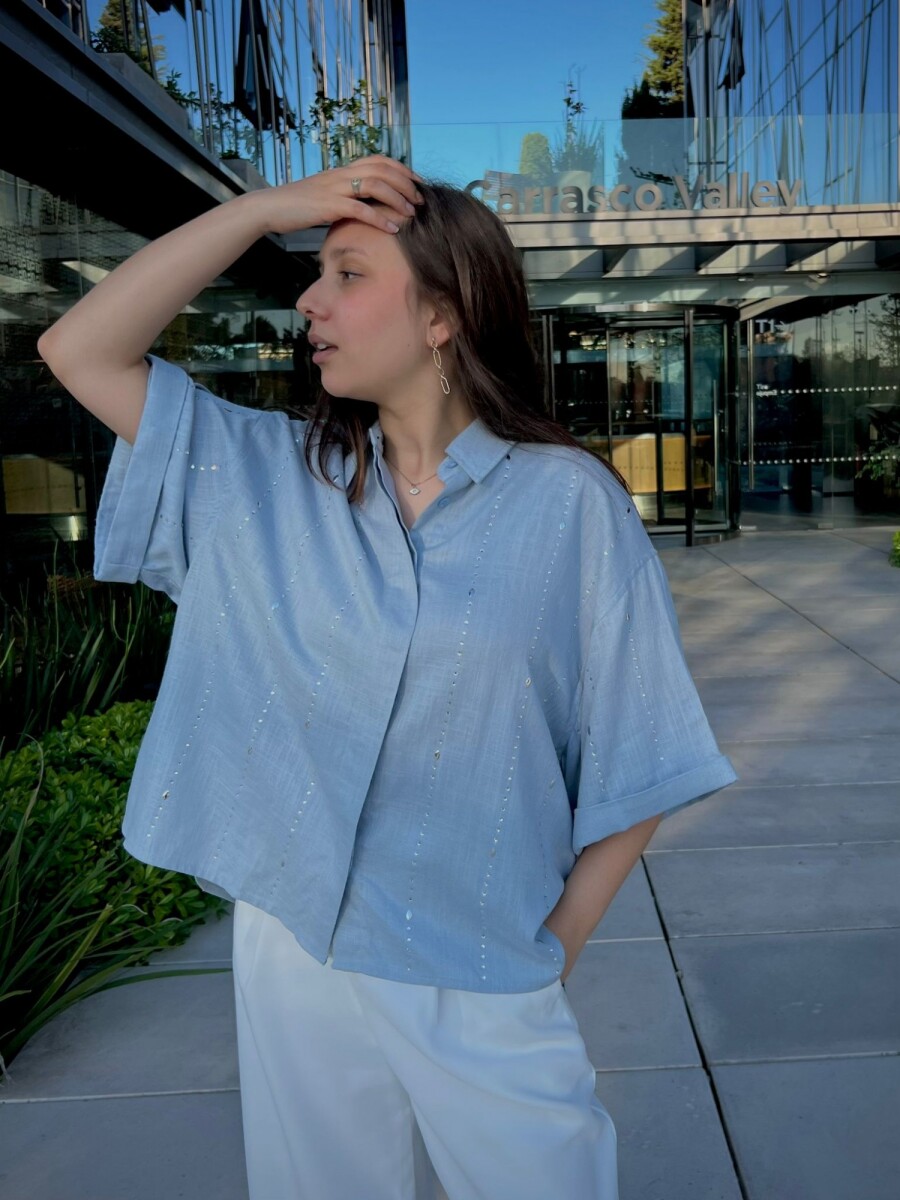 Camisa Matilda - Celeste 