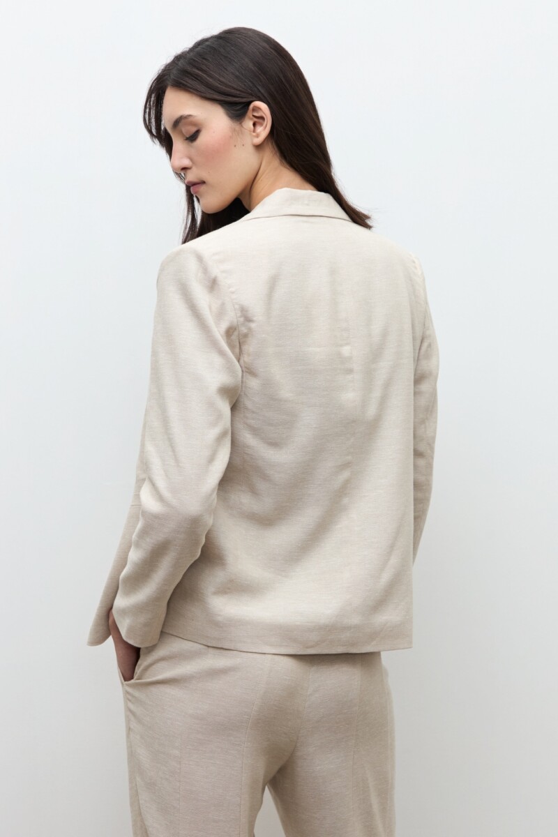 Blazer lino beige melange