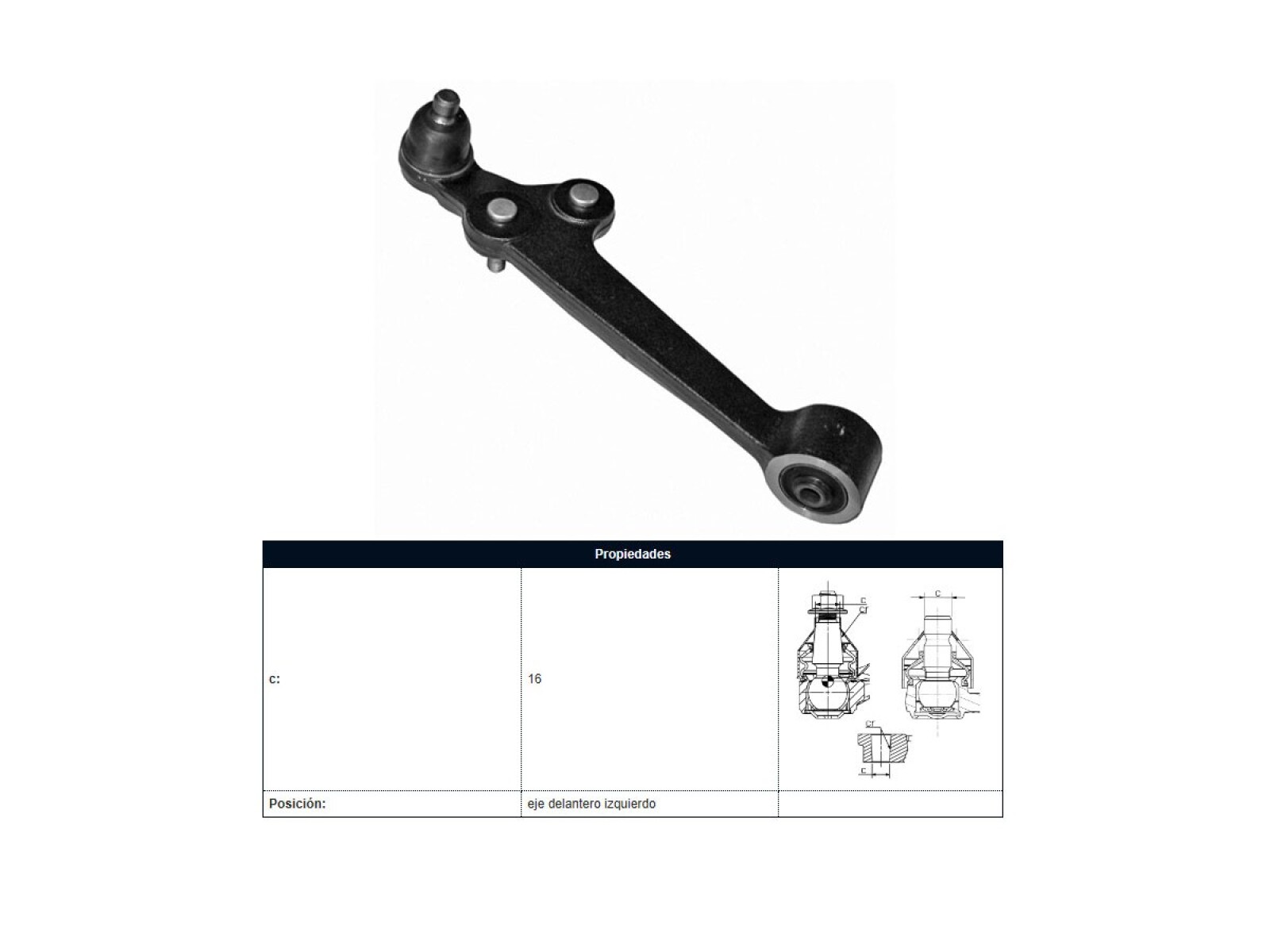 Brazo De Suspensión Kia Rio 00-05 Izq 