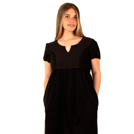 Vestidos de Broderie Negro