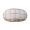 Almohadón Cuero - 56x35cm - oval chico Blanco