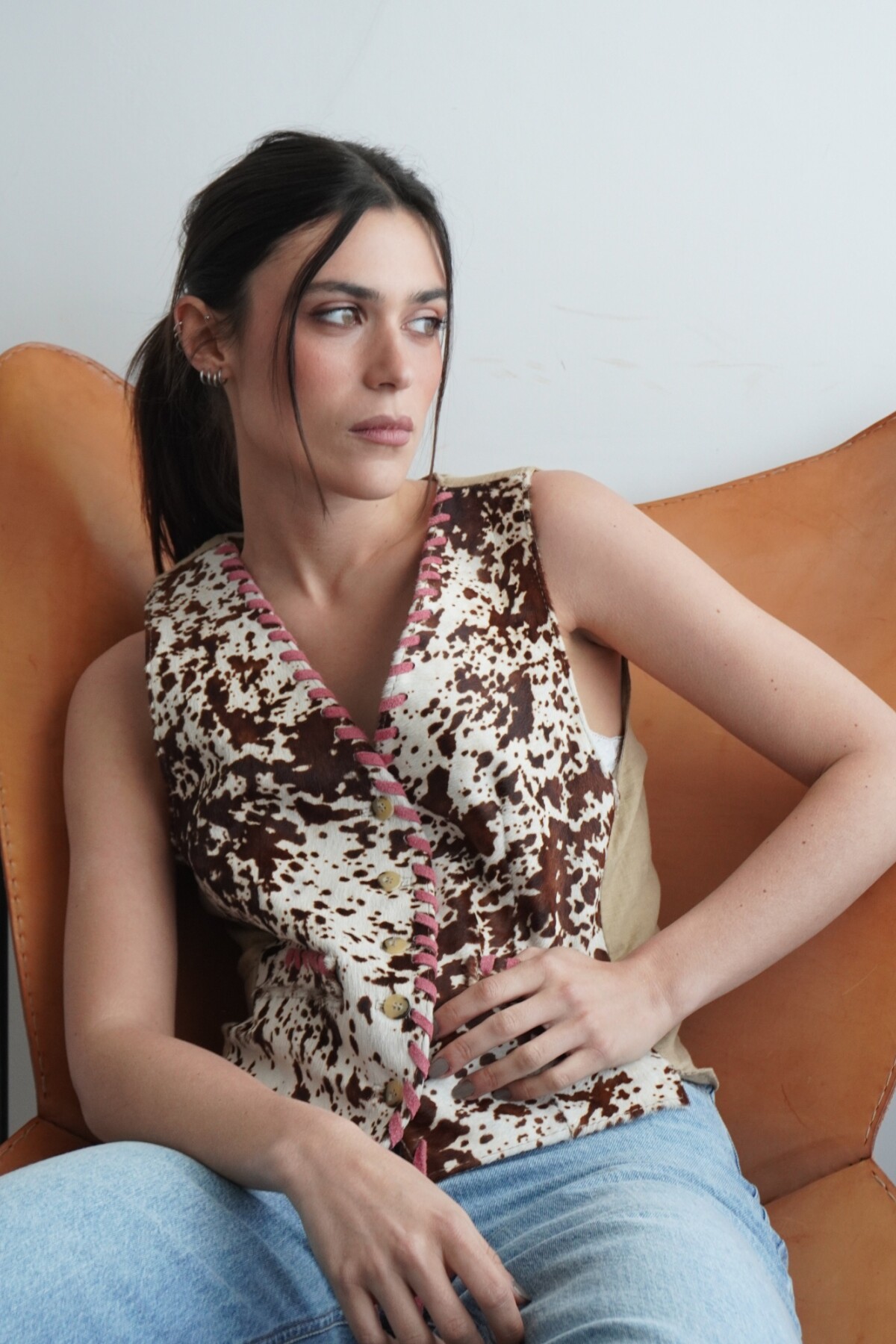 Lady Serrano Cowhide Rosado