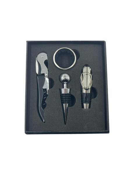 SET DE ACCESORIOS PARA VINO 4PIEZAS SET DE ACCESORIOS PARA VINO 4PIEZAS