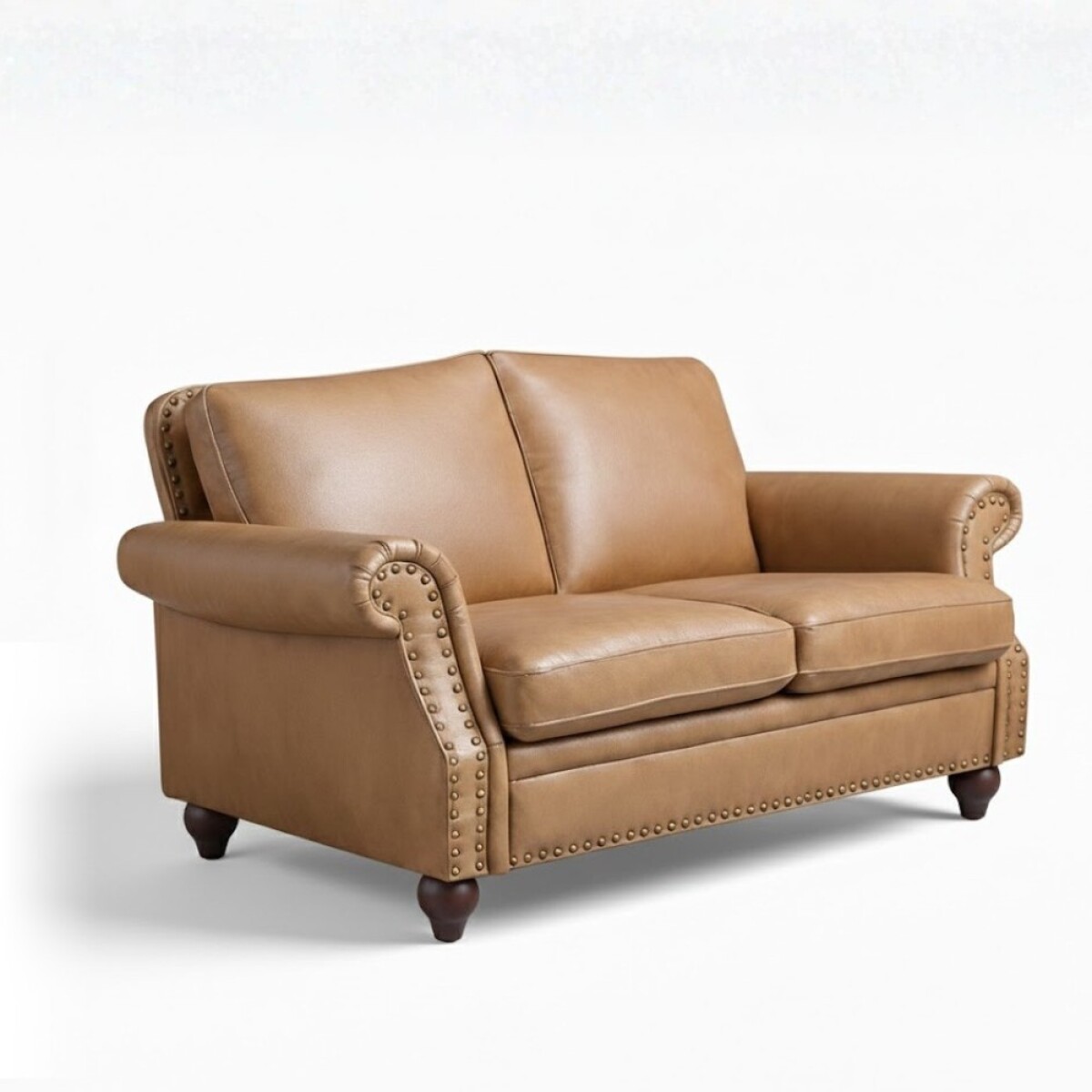 SOFÁ SILLÓN 2 CUERPOS - CON TACHAS - BEIGE 