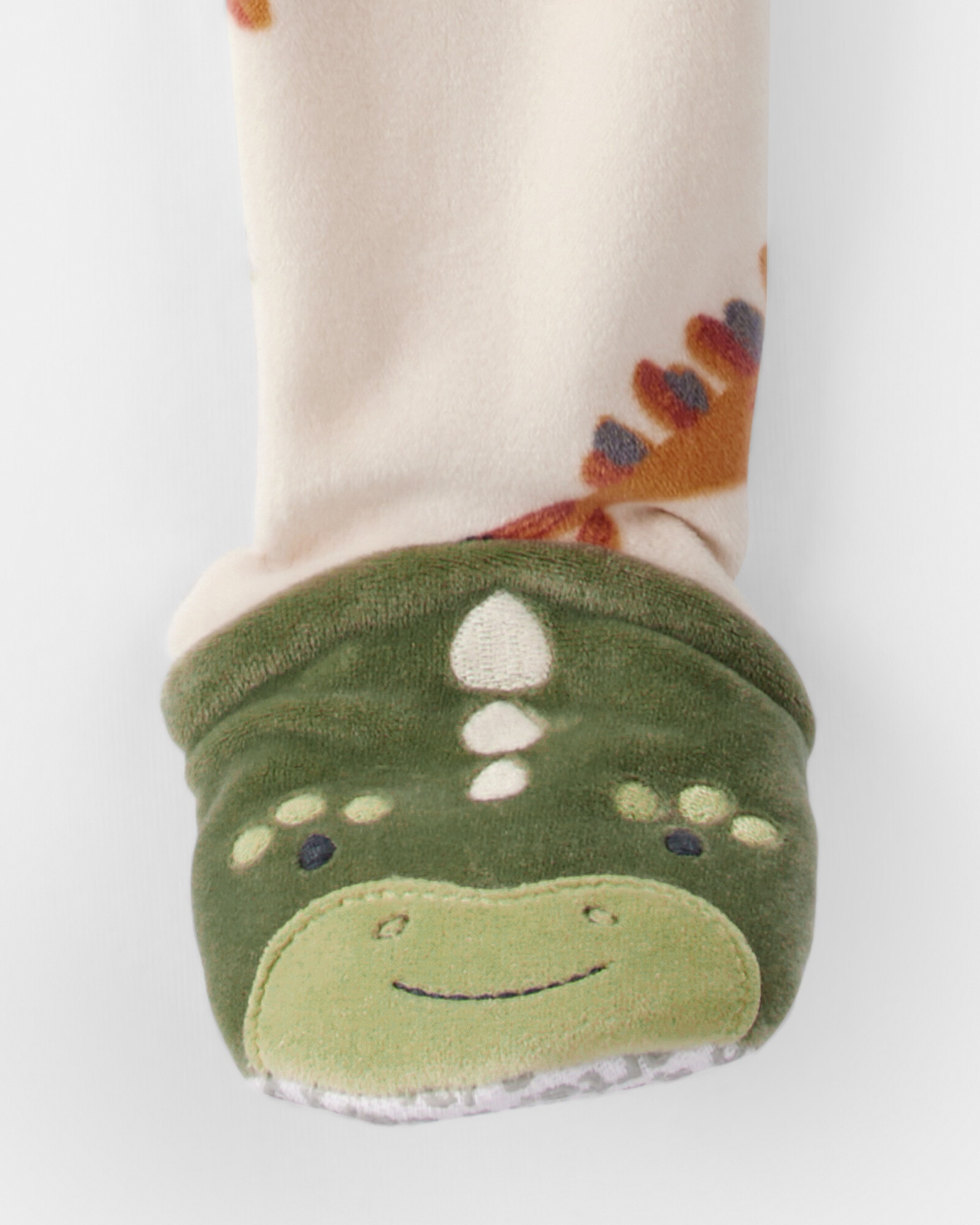 Pijama una pieza de micropolar, con pie, diseño dinos Sin color