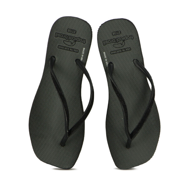 Chanclas Tropical Brasil Ojota Quadradihas De Mujer - Negro Negro