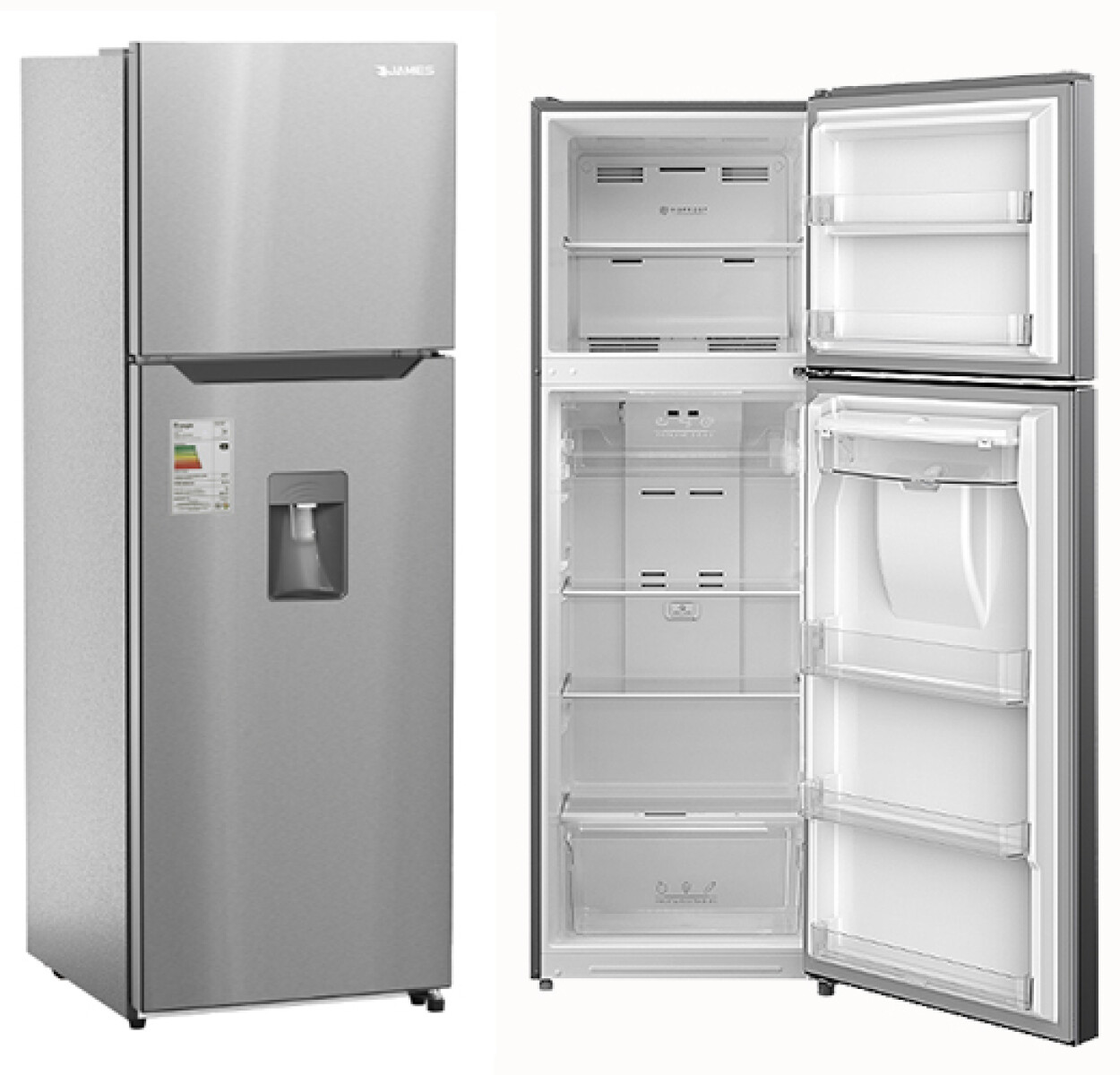 REFRIGERADOR JAMES RJ 401 Inox. DISPENSADOR 338 L -Frio Seco - Sin color 