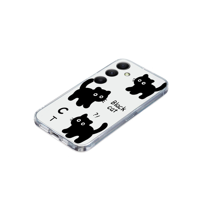 Protector para Samsung Galaxy A17 transparente diseño gatos Protector Para Samsung Galaxy A17 Transparente Diseño Gatos