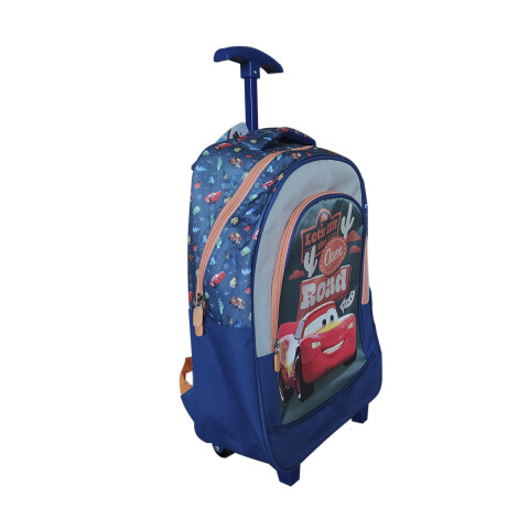 Mochila Infantil Cars con Carro Jacquard Grande 40 x 30 cm AZUL