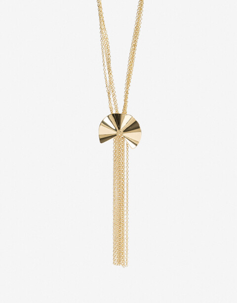 Collares Largos Metal Collar Largo De Metal - Dorado