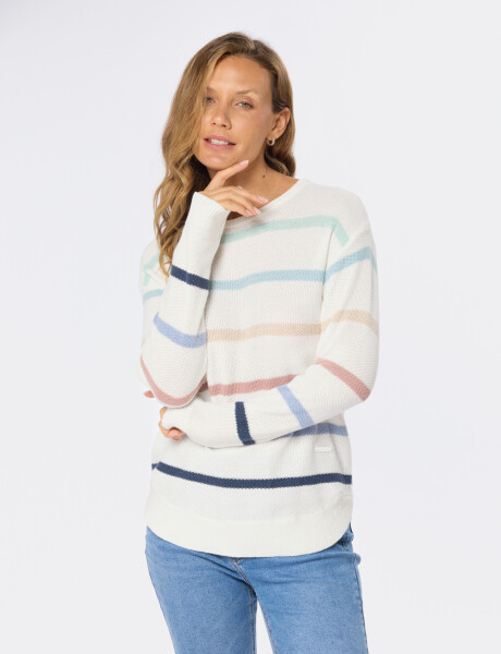 BUZO TEJIDO RAYADO Beige