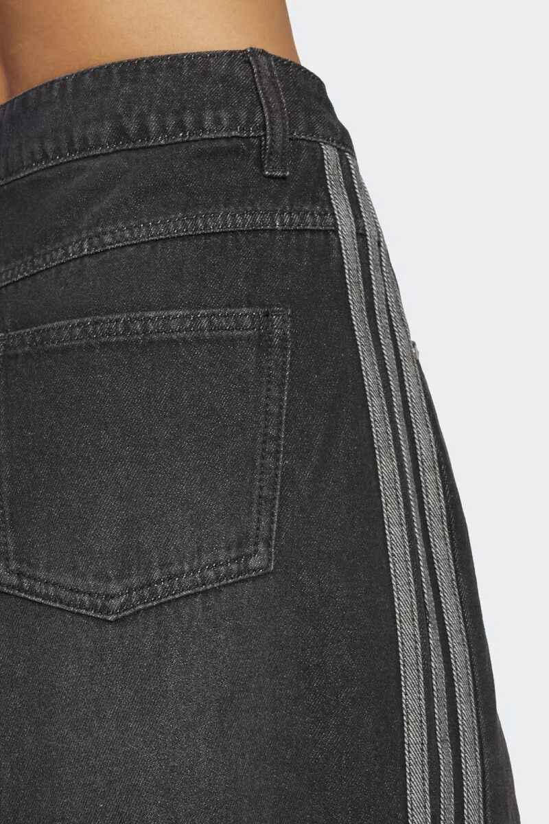 DENIM WIDE PANT Negro