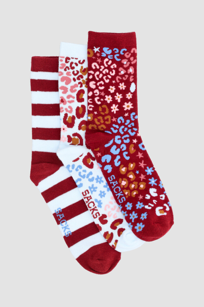 Pack de 3 medias con diseños variados Variante 45