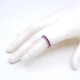 Anillo en oro 18k blanco y rubies sintéticos Anillo en oro 18k blanco y rubies sintéticos