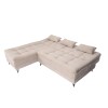 Sillón Cama con Chaise Izquierdo y derecho - Nice Beige Steel